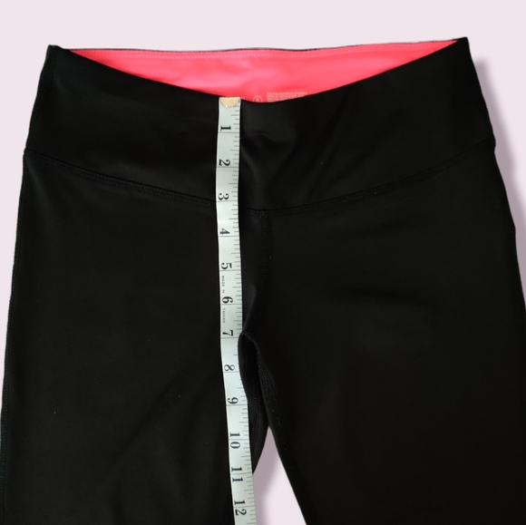 NEW Material Girl Active Juniors Small Leggings Black Pink & White - Picture 8 of 9